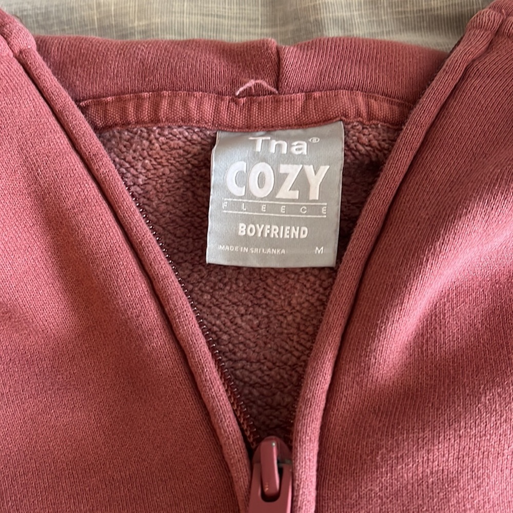 TNA Cozy Zip Hoodie and Shorts Set - Rust - Picture 3 of 3